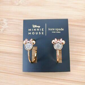 Minnie Mouse Gold Hoop Earrings by Kate Spade